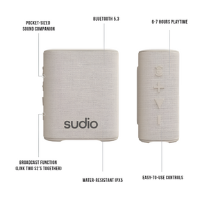 Parlante Sudio Premium S2 TWS Bluetooth White Edition 7H