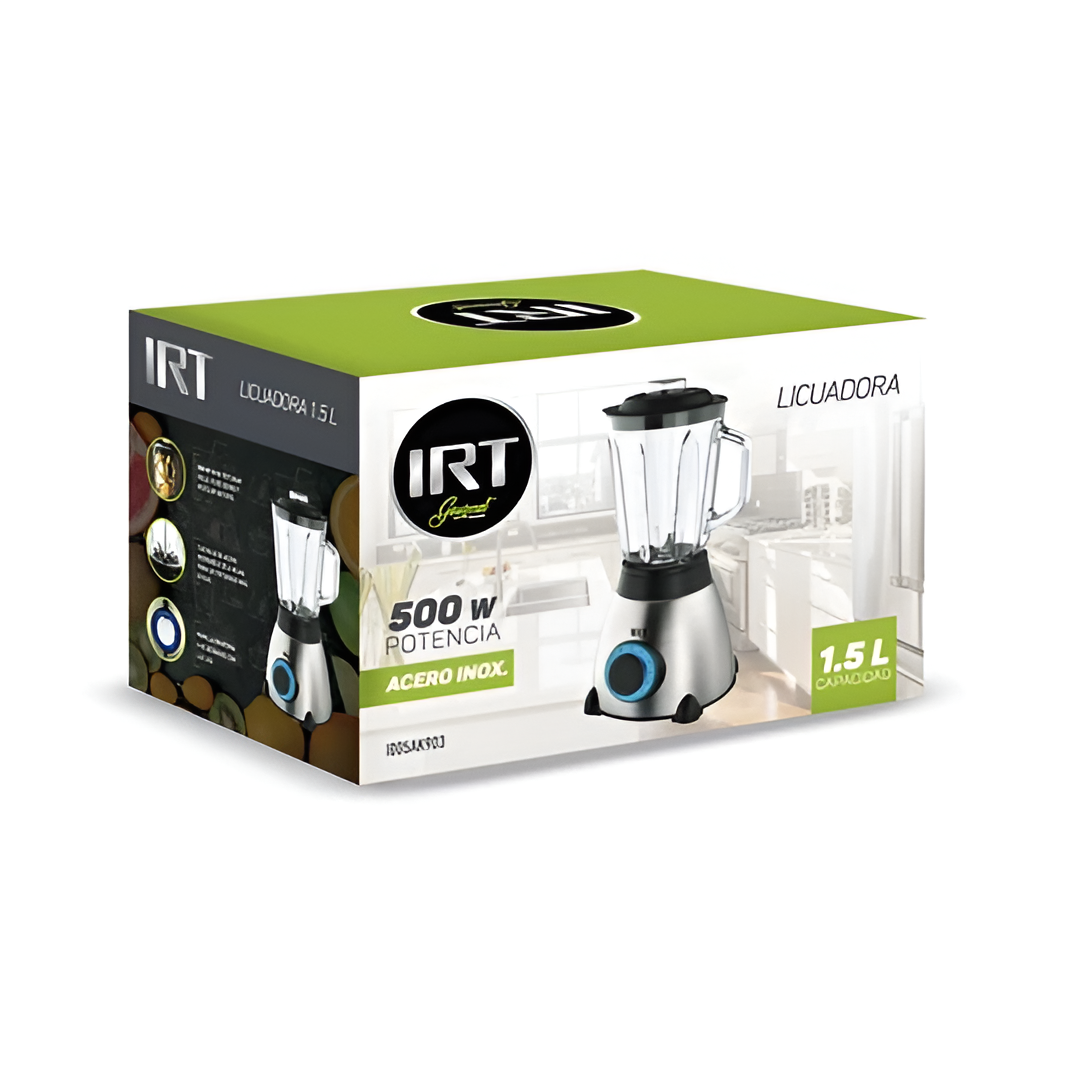 Licuadora Inoxidable IRT 1.5 L con Jarra de Vidrio 1005AK903