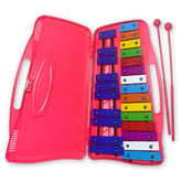 Metalofono de 25 Tonos+ 2 Baquetas Hendrix HX0058 Rosado