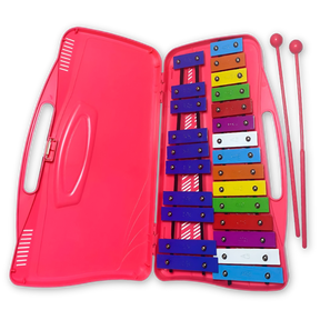 Metalofono de 25 Tonos+ 2 Baquetas Hendrix HX0058 Rosado