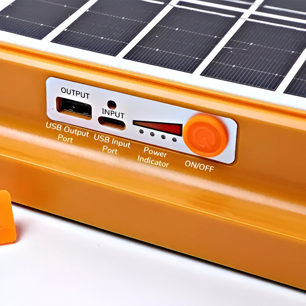 Foco Solar Portátil 100W + Cargador de Smartphone USB 175096