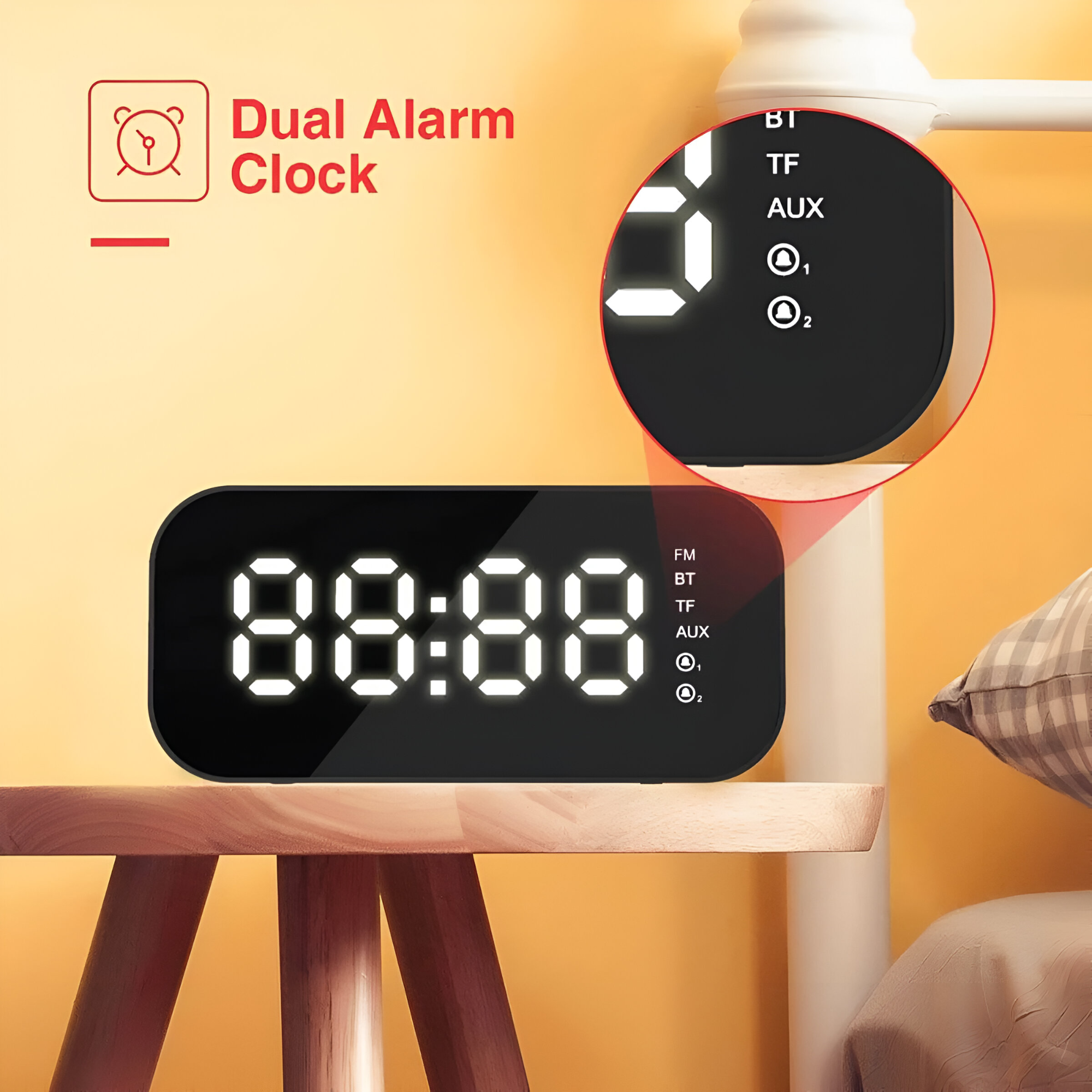 Parlante Bluetooth Havit con Despertador/ Termometro/ Radio