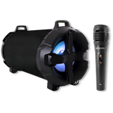 Bazuca Karaoke Monster + Micrófono 518BK Retro-iluminado RGB