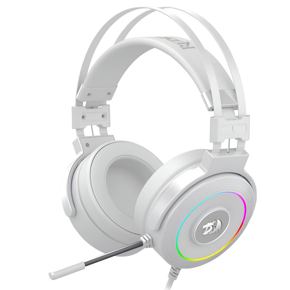 Audifonos USB Redragon Lamia White Audio 7.1 Con Soporte