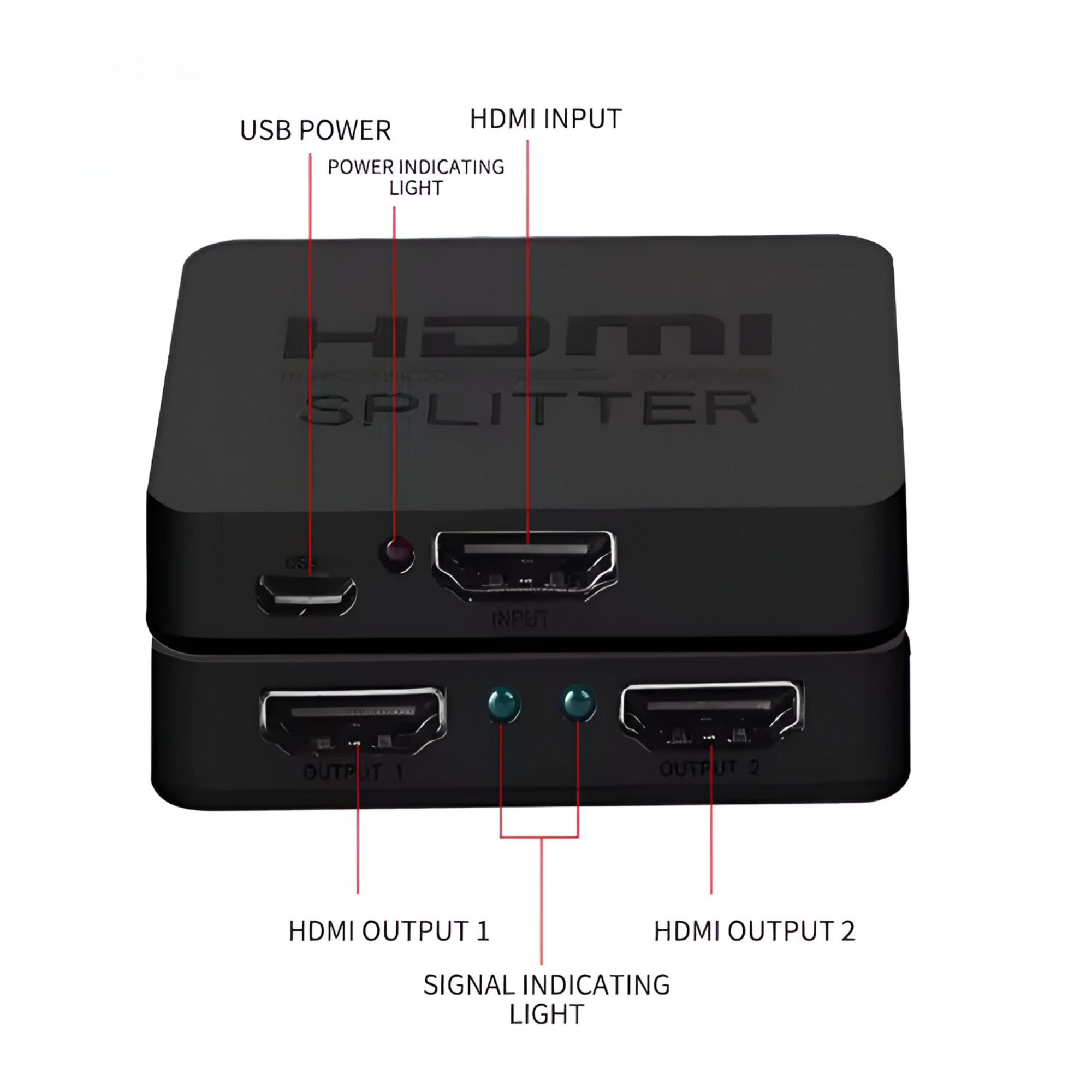 Splitter HDMI 4K Activo para 2 TV UHD 255Mhz Birlink BR10196