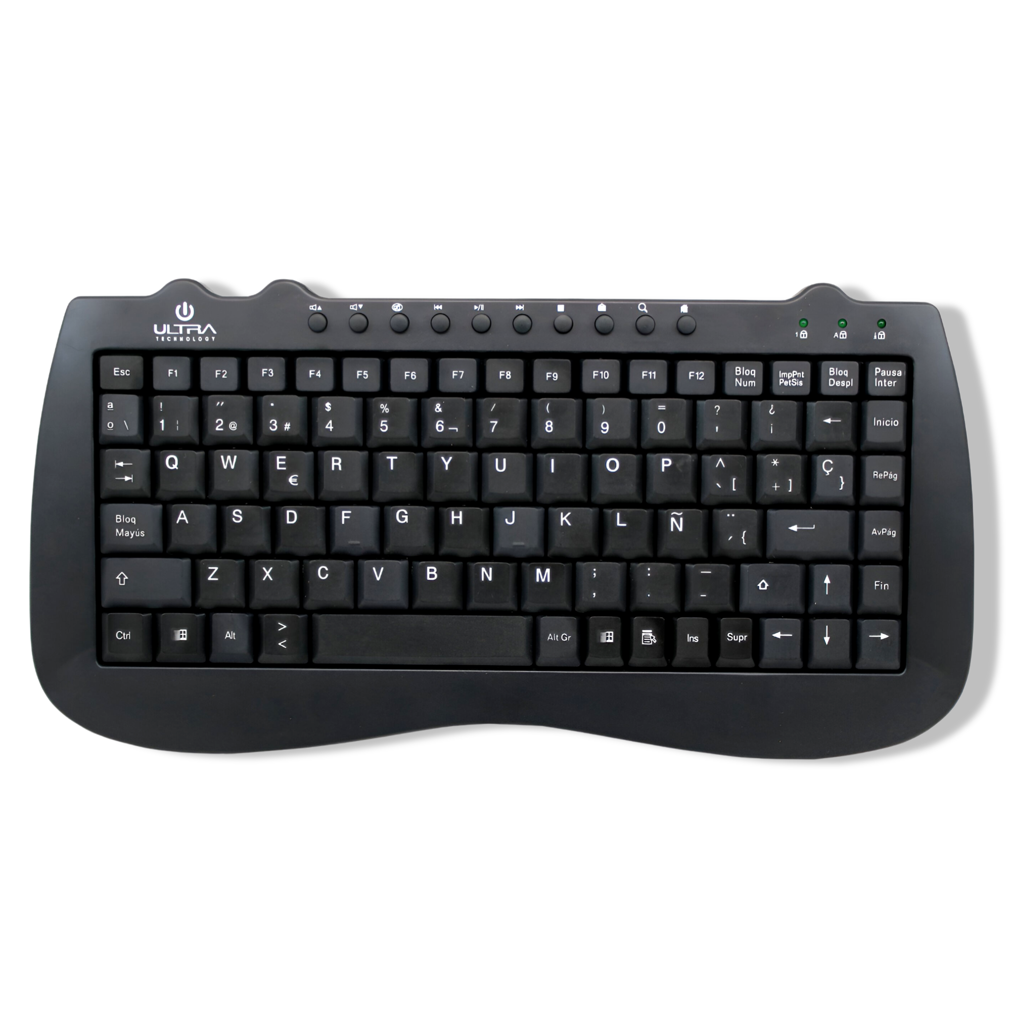 Mini Teclado USB Multimedia Ultra Compacto  K115U