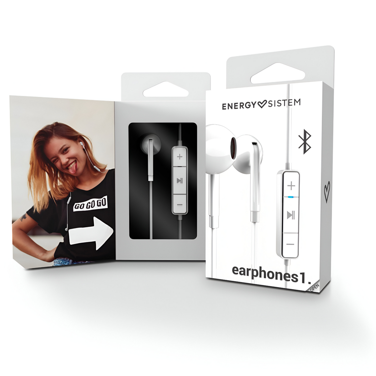 Audífono Bluetooth In Ear Energy Sistem Earphone 1 WH 446919 - Blanco / Tamaño Único