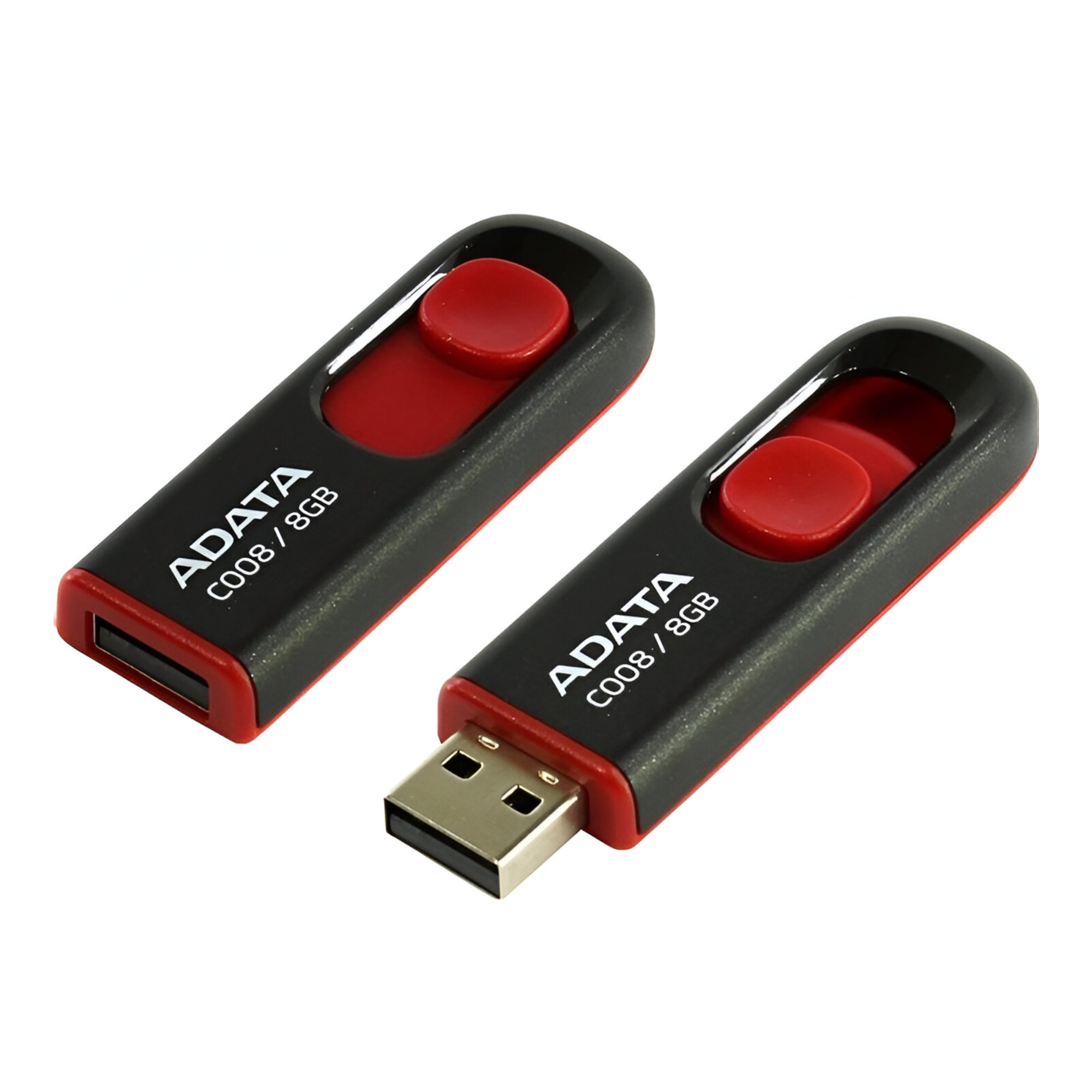 Pendrive ADATA 8 GB USB 2.0 Negro / Rojo - AC008-8G-RKD