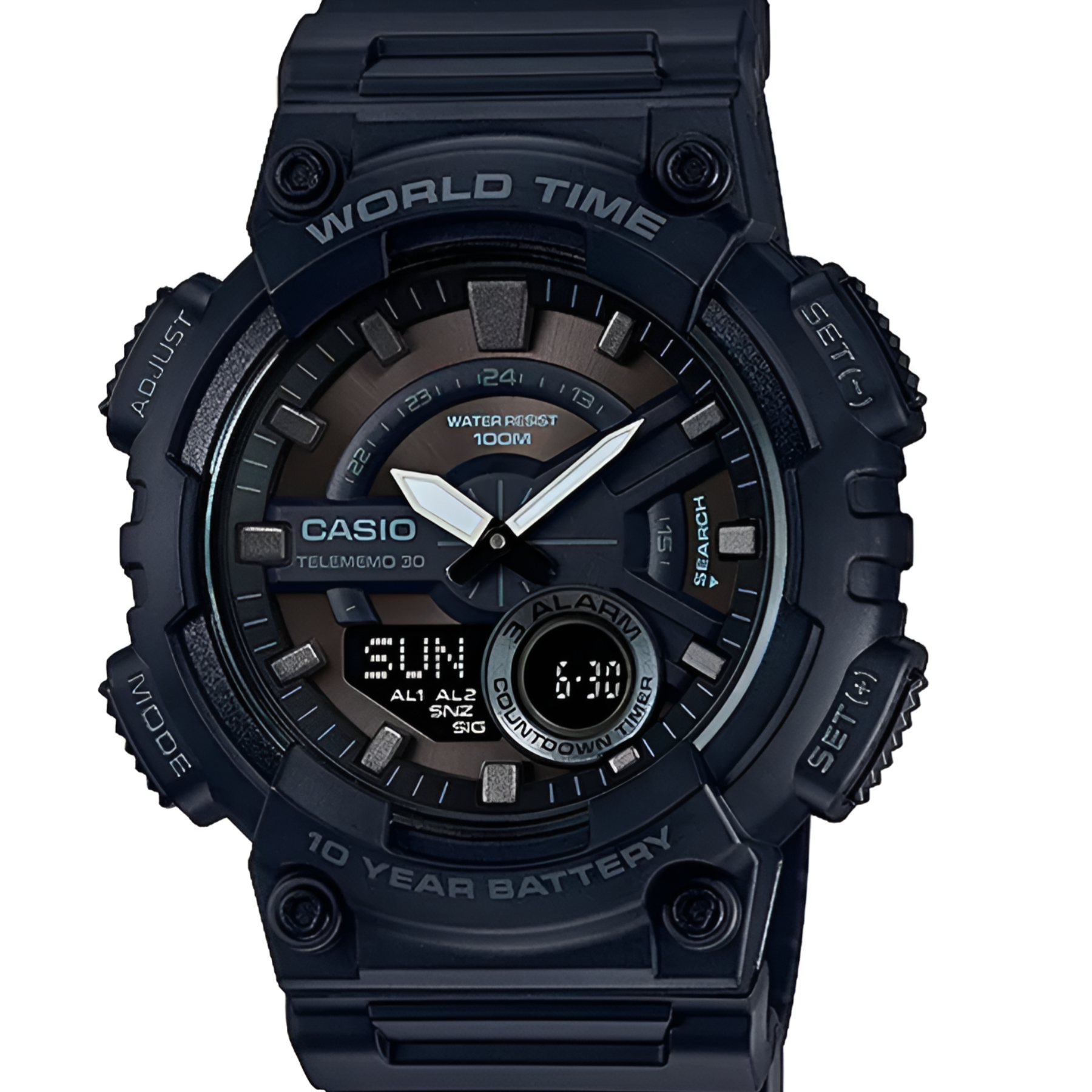 Reloj Casio de Hombre  AEQ-110W-1BVDF Sport Black