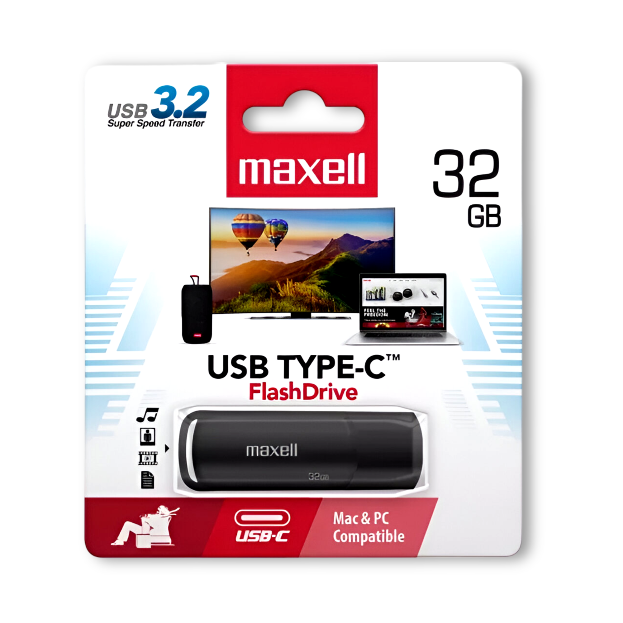 Pendrive Type-C Maxell 32 GB USB-C Versión 3.2 High Performance