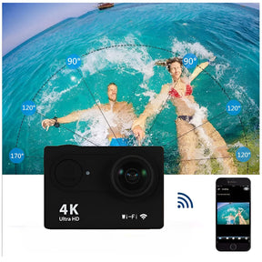 Cámara de Acción Deportiva 4K Waterproof Ultra HD 104K Wifi