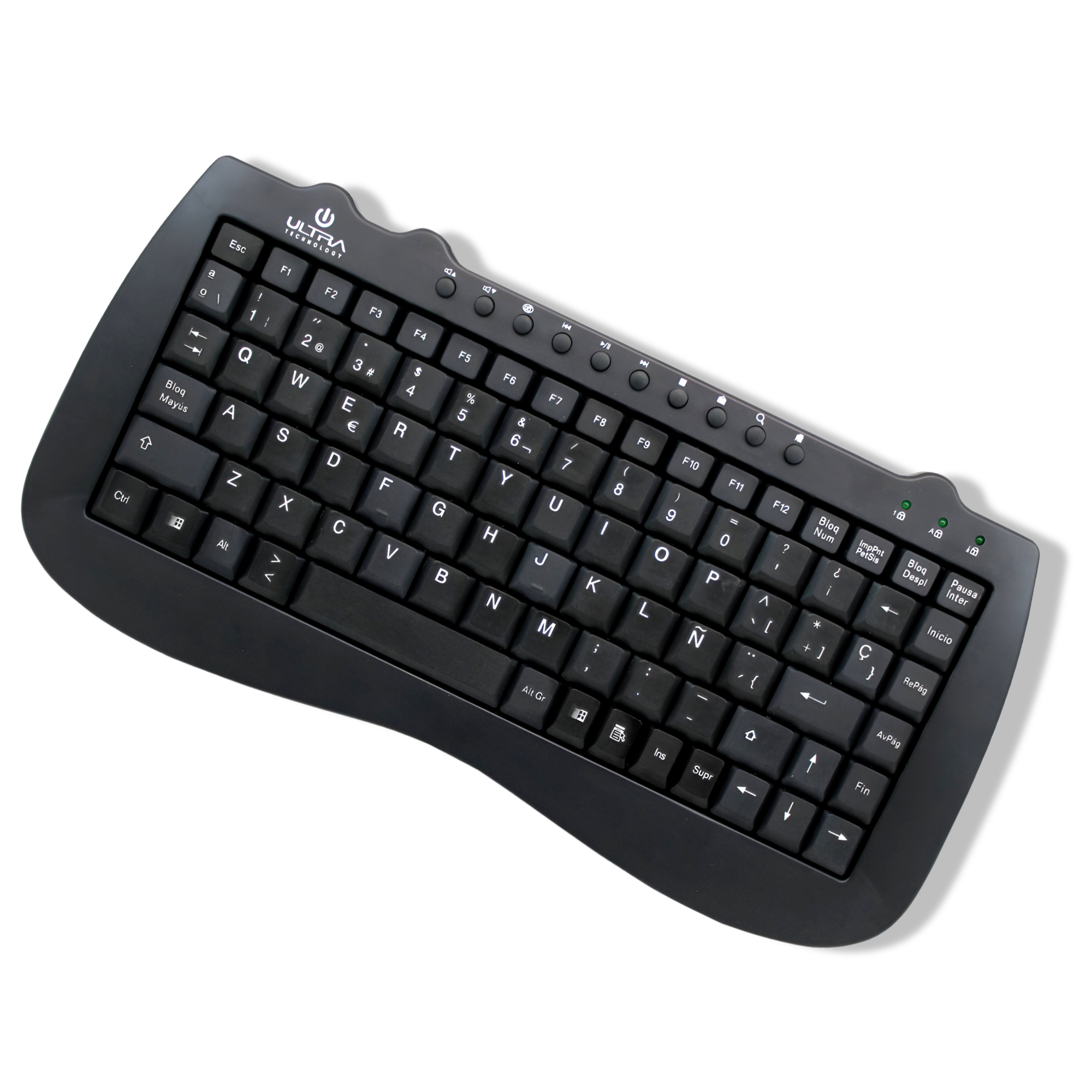 Mini Teclado USB Multimedia Ultra Compacto  K115U