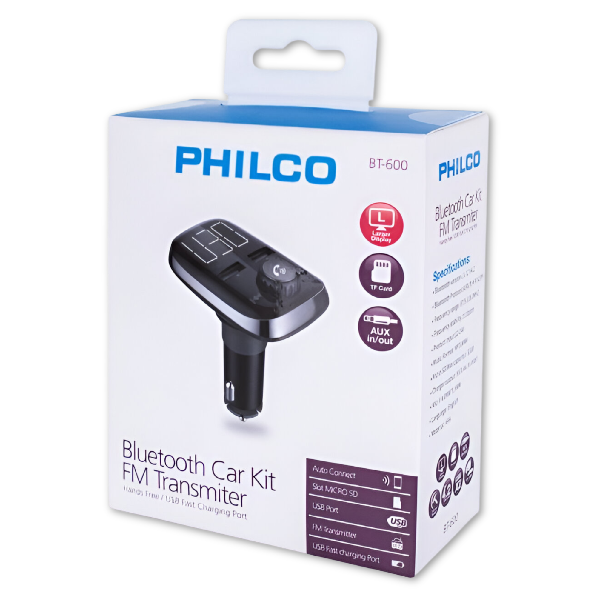 Transmisor De Música Bluetooth via FM y Cargador Rapido 3.4A BT600