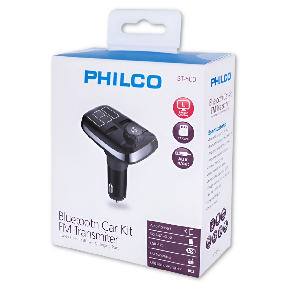 Transmisor De Música Bluetooth via FM y Cargador Rapido 3.4A BT600