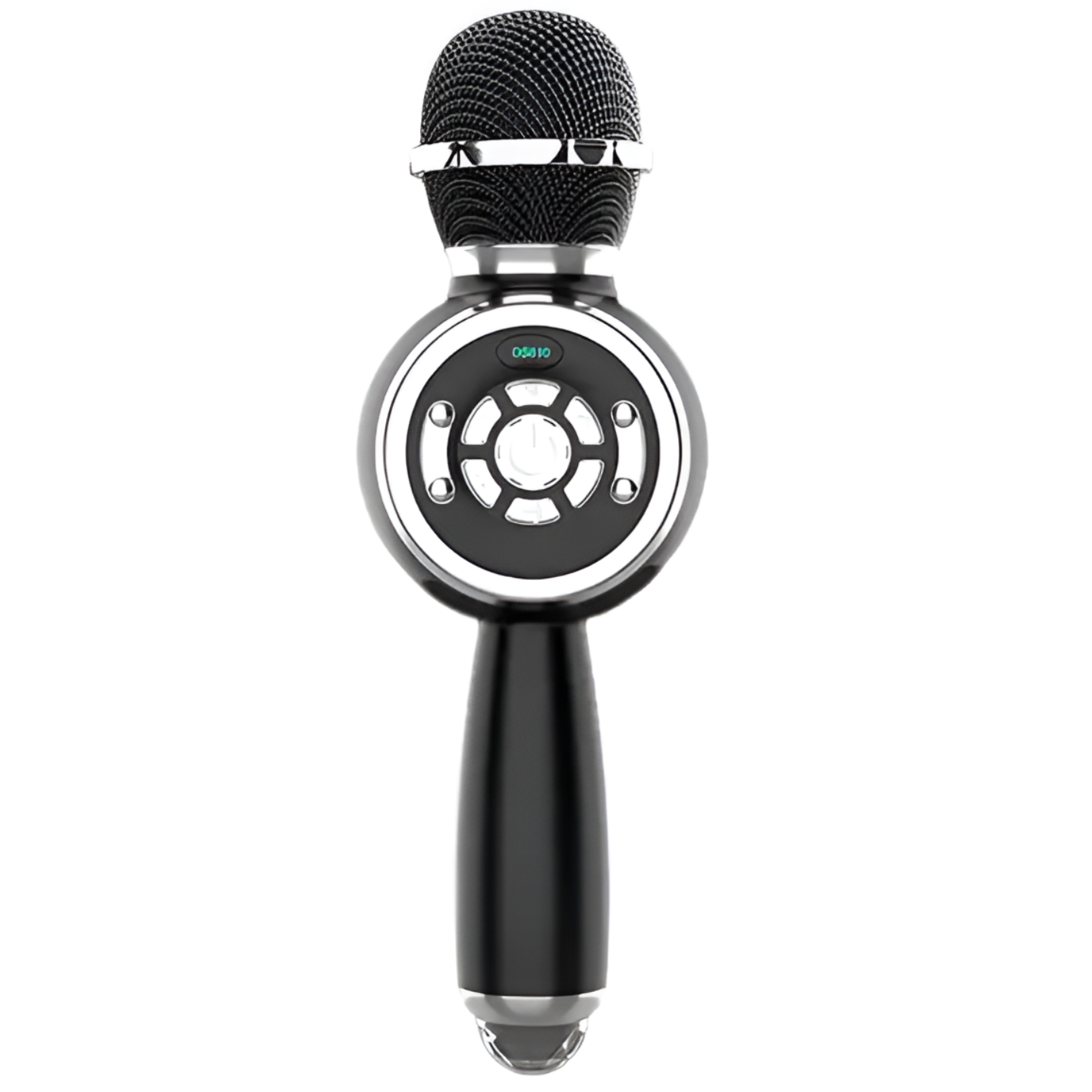 Micrófono Parlante Karaoke BT TWS con Luces Recargable Black