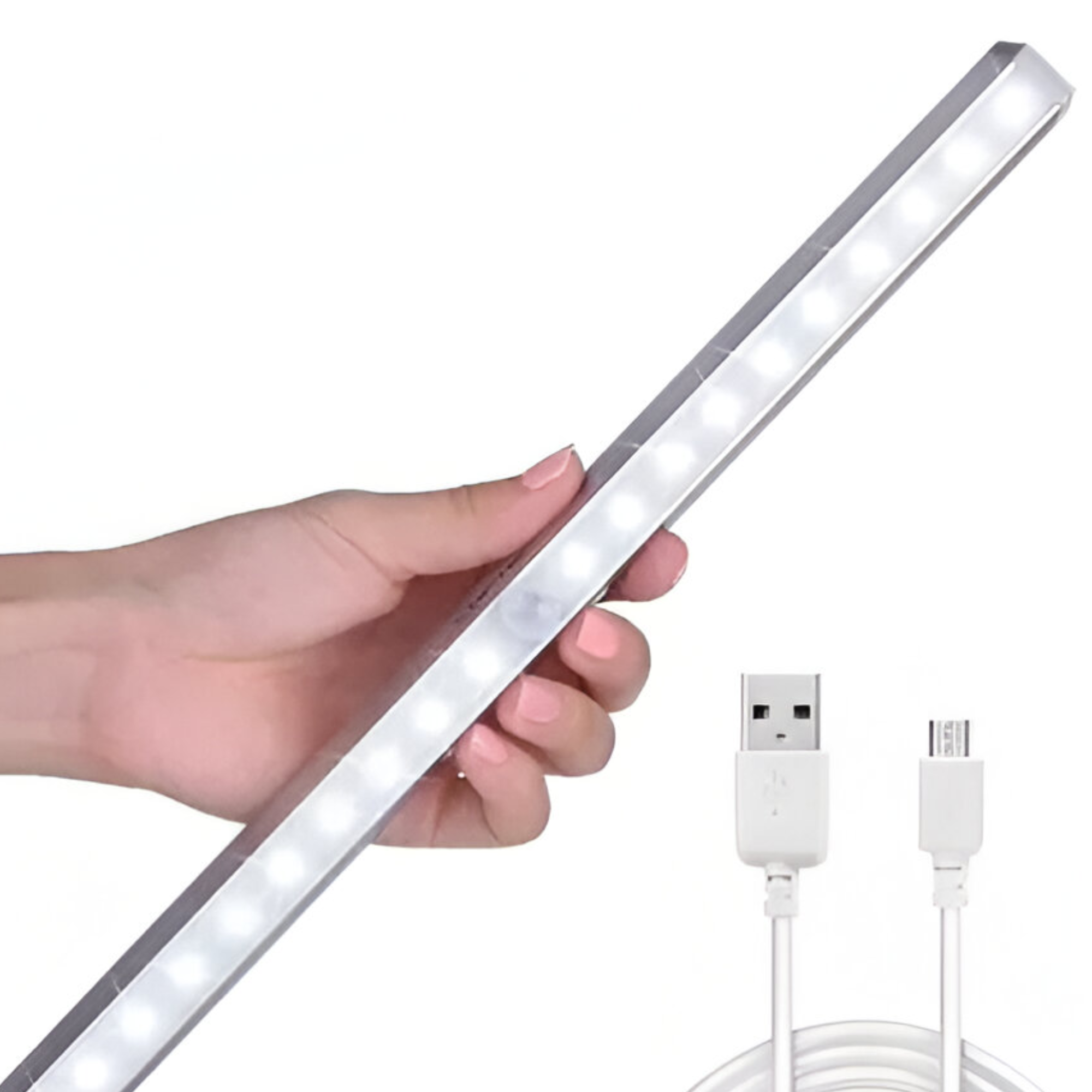 Barra LED Closet y Cocina + Sensor PIR Recargable USB-C D05