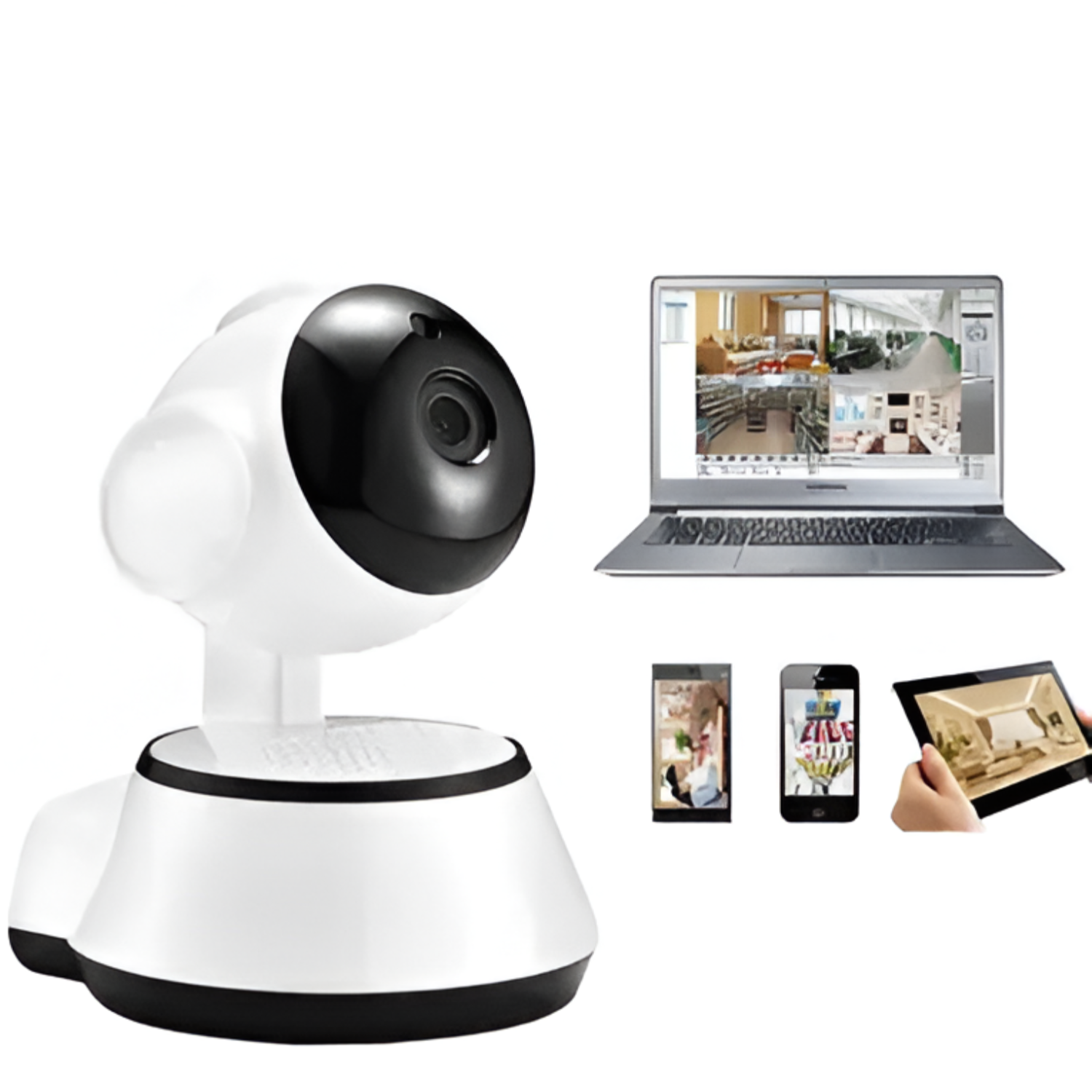 Camara Wifi Rotatoria 360° HD Robotica PTZ Interior W3860