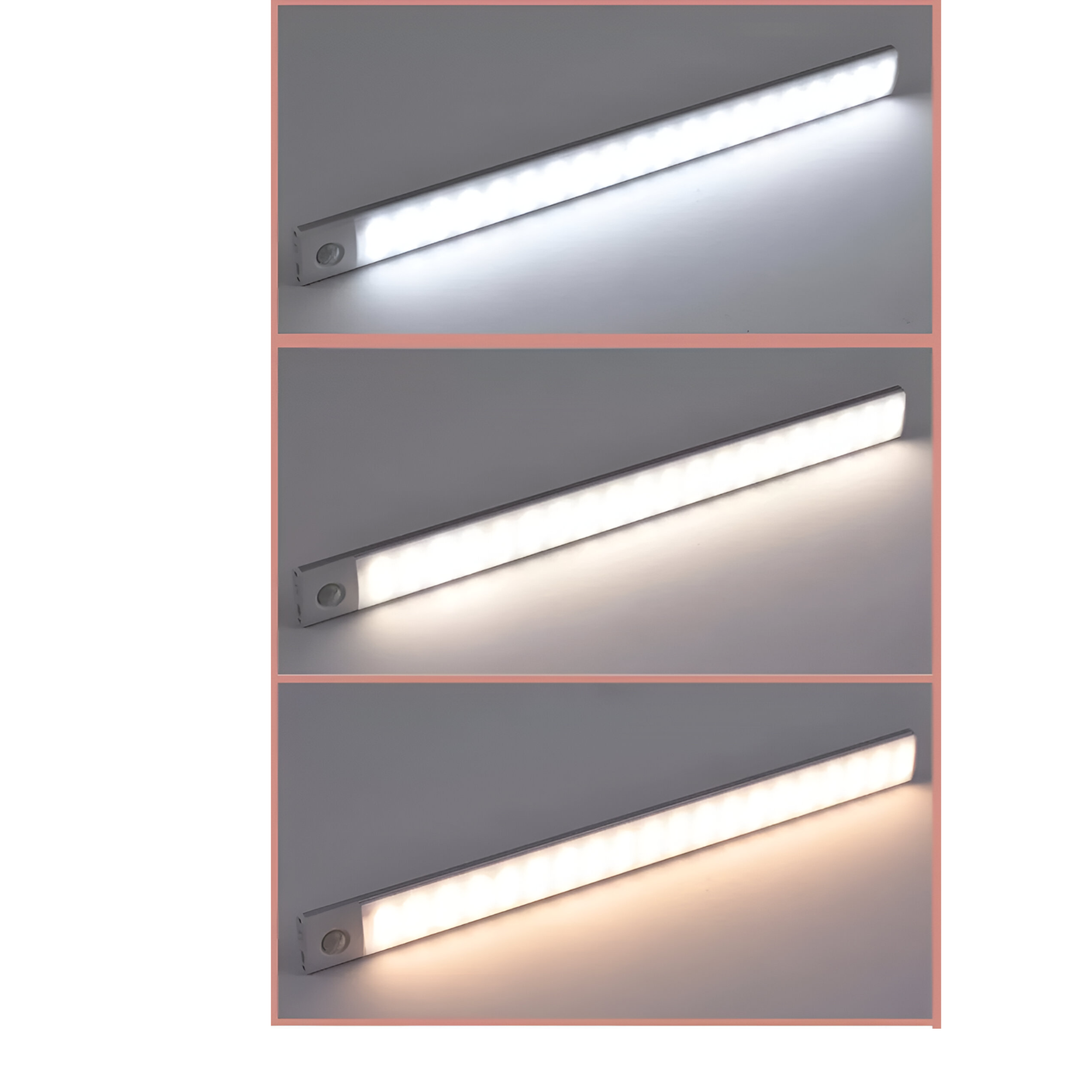 Barra LED Closet y Cocina + Sensor PIR Recargable USB-C D05