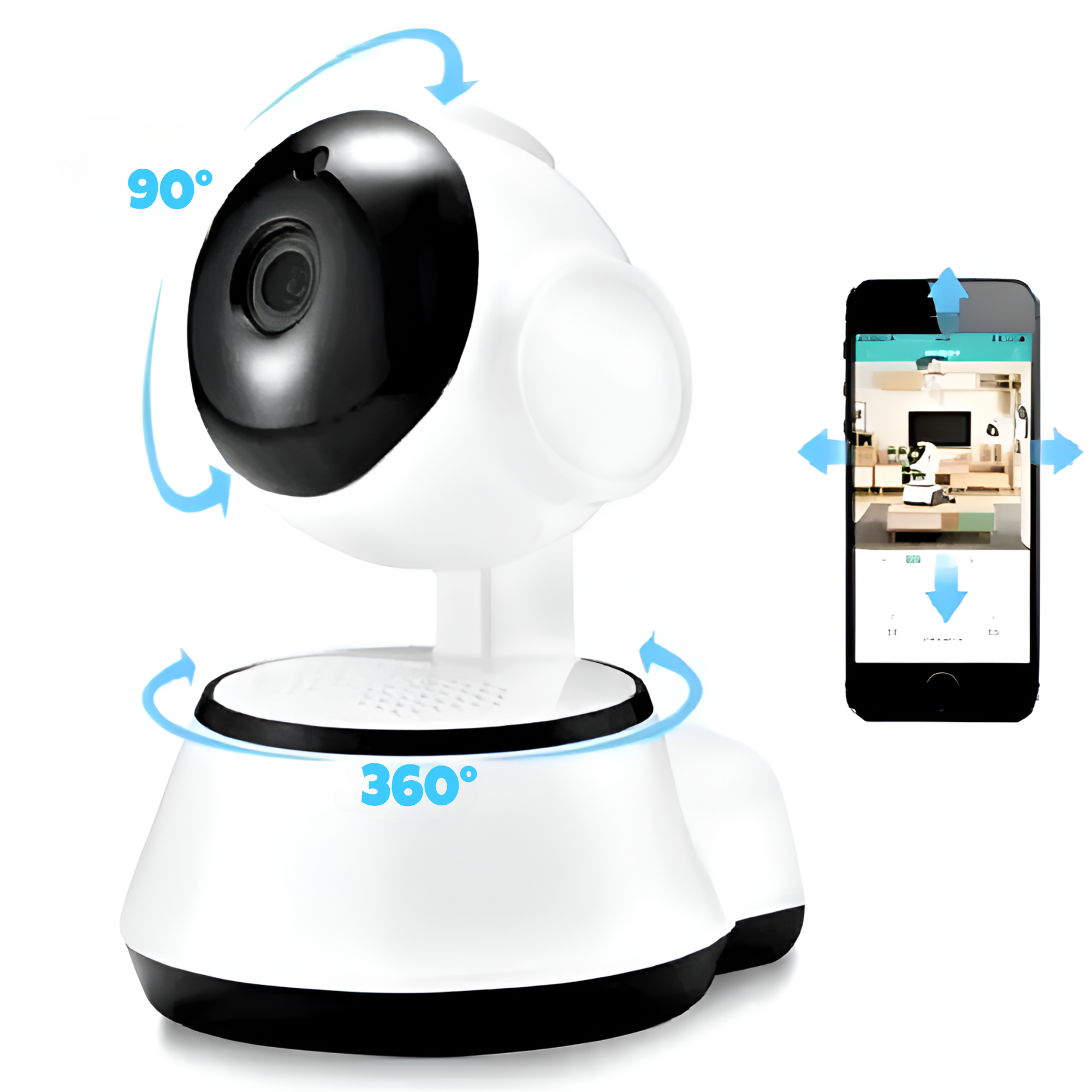 Camara Wifi Rotatoria 360° HD Robotica PTZ Interior W3860
