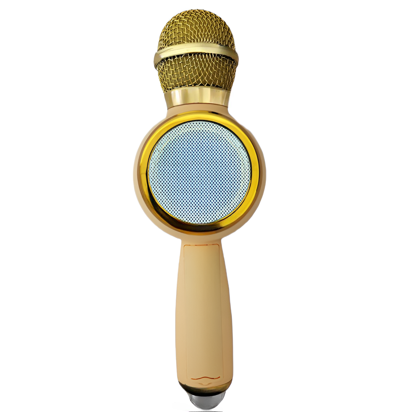 Micrófono Parlante Karaoke BT TWS con Luces Recargable Gold
