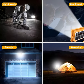 Foco Solar Portátil 100W + Cargador de Smartphone USB 175096