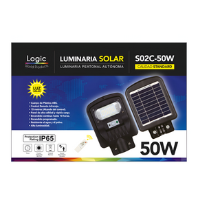 Luminaria Solar Publica con Soporte - High Light LED 50W