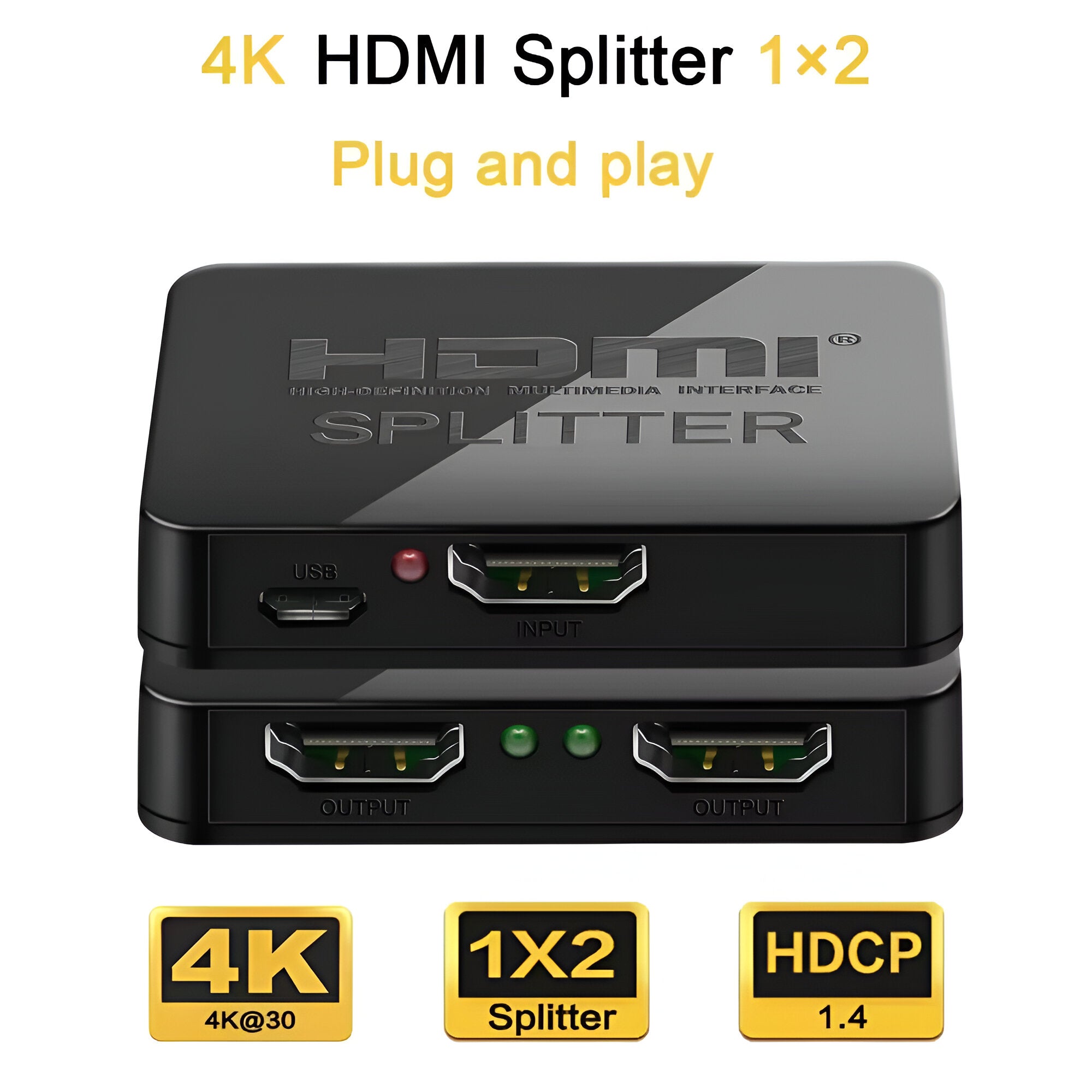 Splitter HDMI 4K Activo para 2 TV UHD 255Mhz Birlink BR10196