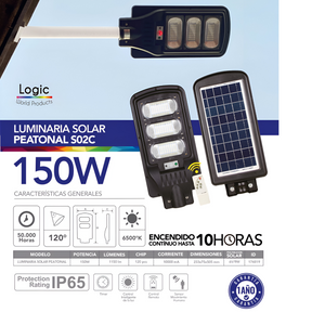 Luminaria Solar Pública con Soporte - High Light LED 150W