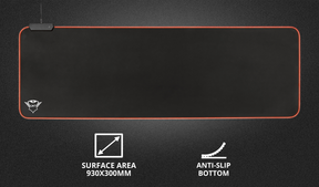 Mouse Pad RGB XXL Trust Gxt 764 Glide 93X30cm Designed For Gaming