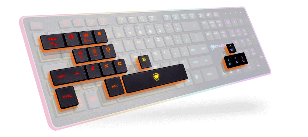 Teclado Gamer Rgb Cougar Vantar Pro Teclas Planas Anti-Ghosting