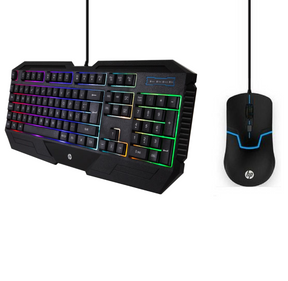 Kit Gamer Mouse & Teclado HP GK1100 Retroiluminado Full RGB