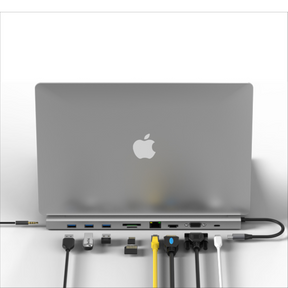 Hub Multipuerto Type-C (10en1) Profesional PD60W 4K Gigabyte