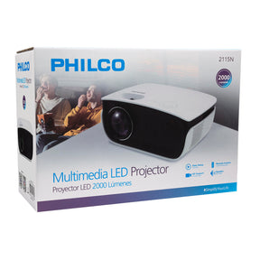 Proyector HD 1280*720p 2000 Lumenes LED con HDMI / USB / AV