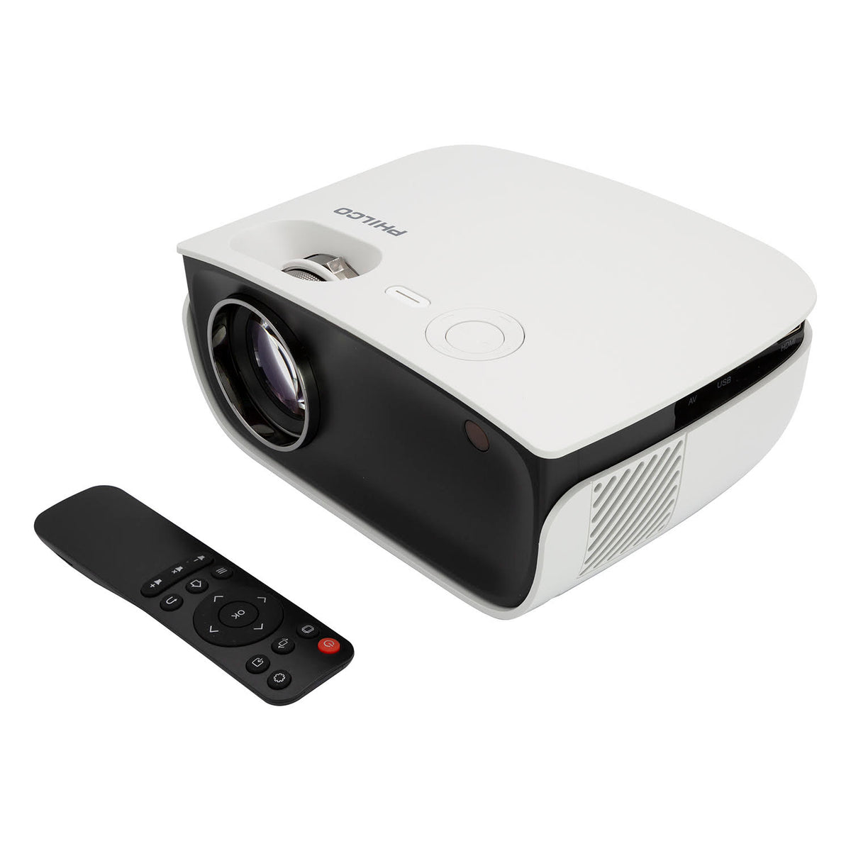 Proyector HD 1280*720p 2000 Lumenes LED con HDMI / USB / AV