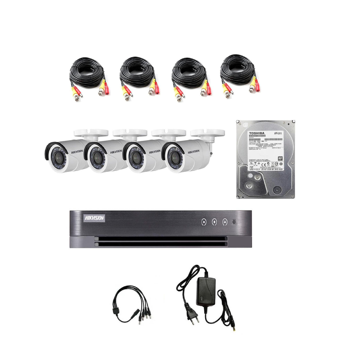 Kit DVR camaras de seguridad: DRV 4 ch y 4 camaras - Virtual-go
